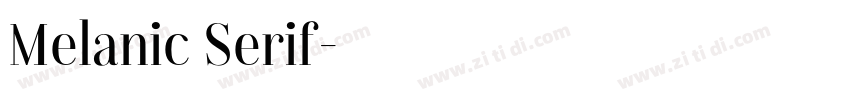 Melanic Serif字体转换